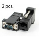 Extensor VGA (2 pcs) via cabo de rede rj45 até 20 metros