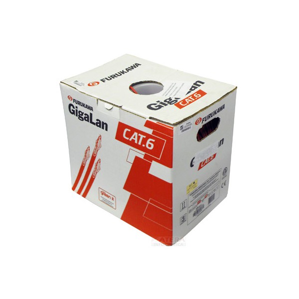 Cabo de Rede Lan CAT6 Furukawa GIGALAN 23awgX4p 305m *VERMELHO