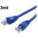 Cabo LAN de Rede Cat5 8 Vias - Conector RJ45 - 3 METROS