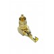 PLUG RCA MACHO 90° PROFISSIONAL DOURADO