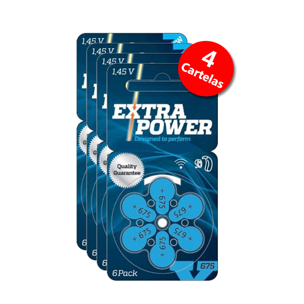 Pilha Auditiva 1.4v ExtraPower mod. n.675 (COM 4 CARTELAS)