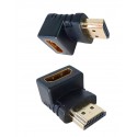 Adaptador HDMI 90º graus em ''L'' - 1.4 / 2.0