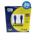 Cabo HDMI 20m 2.0 4K/3D 19 Pinos MXT