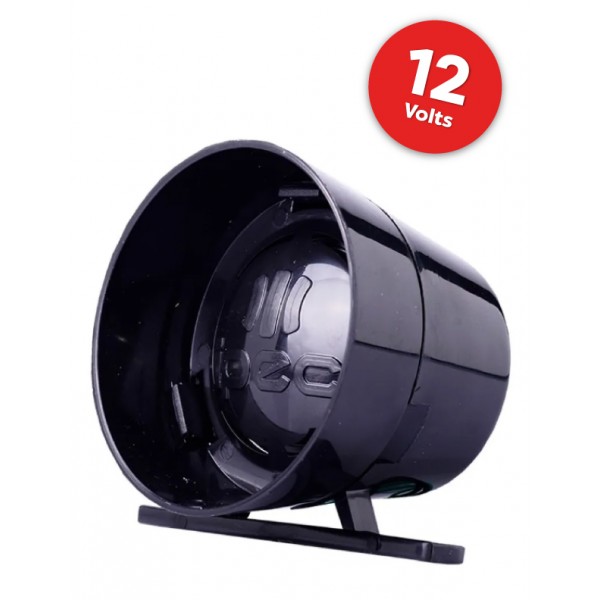 Sirene Piezoelétrica 12volts - 116db Preto/Branco - IPEC