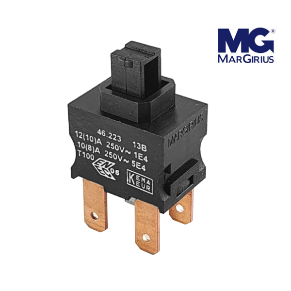 Chave Push Button Liga/Desliga (Trava) 4 terminais - MARGIRIUS 46.223