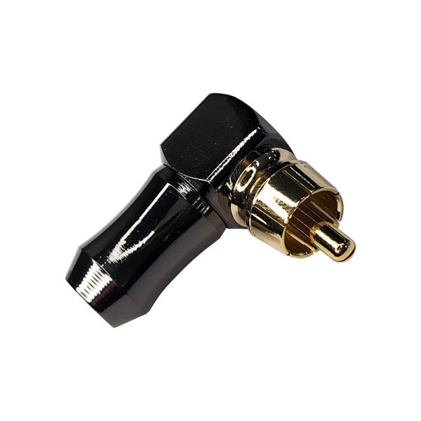 PLUG RCA MACHO 90° BLACK SERIES PROFISSIONAL