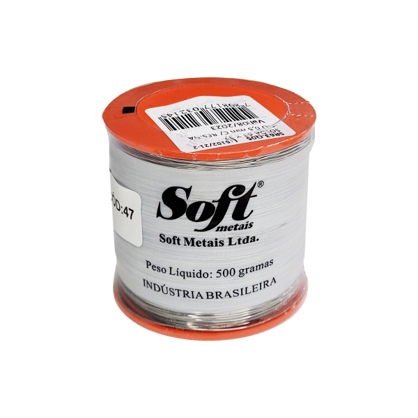 Solda em fio Soft 1.00mm - Carretel com 500g.