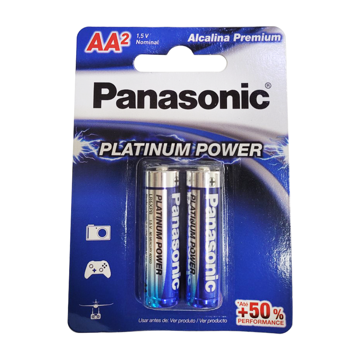 Pilha AA Panasonic alcalina para controle Xbox/PS4,relógios, etc.