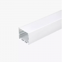 Perfil para LED Sobrepor - 3metros - Dim:15x15mm - Cor Branco