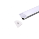 Perfil para LED de Quina/canto - 2metros - Dim:21,6x15,7x15,7mm - Cor Prata