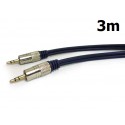 Cabo P2 P/P2 Estéreo Metal 3m StarCable