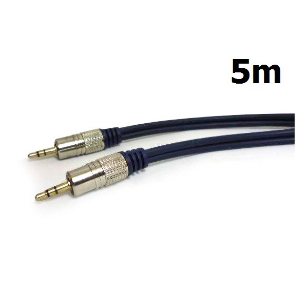 Cabo P2 P/ P2 Estéreo Metal 5Metros StarCable