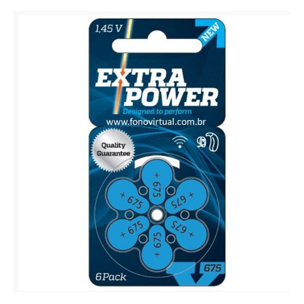 Pilha Auditiva 1.4v ExtraPower mod. n.675