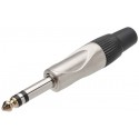 Plug P10 ESTEREO Metal Semi Profissional (rosqueado)