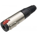 Plug P10 STEREO Femea Profissional com Trava P/CABO