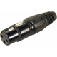 XLR Canon Femea Profissional Metal (PRETO)