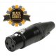 XLR Canon Femea Profissional Metal (PRETO)