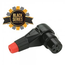 XLR Canon Femea em 90° Profissional - Série Black