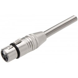 XLR Canon Femea com Trava Profissional de Mola Metal