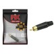 PLUG RCA MACHO BLACK SERIES PROFISSIONAL EM METAL