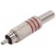 PLUG RCA MACHO METAL COM MOLA(PRATA)