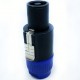 Plug SPEAKON Macho com trava - AZUL