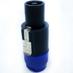 Plug SPEAKON Macho com trava - AZUL