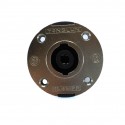 Plug Speakon femea para placa - Carcaça de metal - Trava de mola